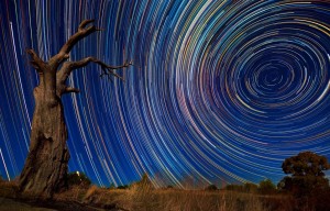 Amazing star trails in Australia