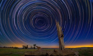 Amazing star trails in Australia