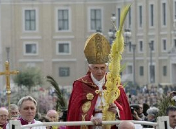 Papa a sărbătorit Duminica Floriilor