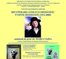 Conferința „Recuperarea exilului românesc” susținută de prof. dr. Maria Vaida, la Academia Română, Filiala Timișoara